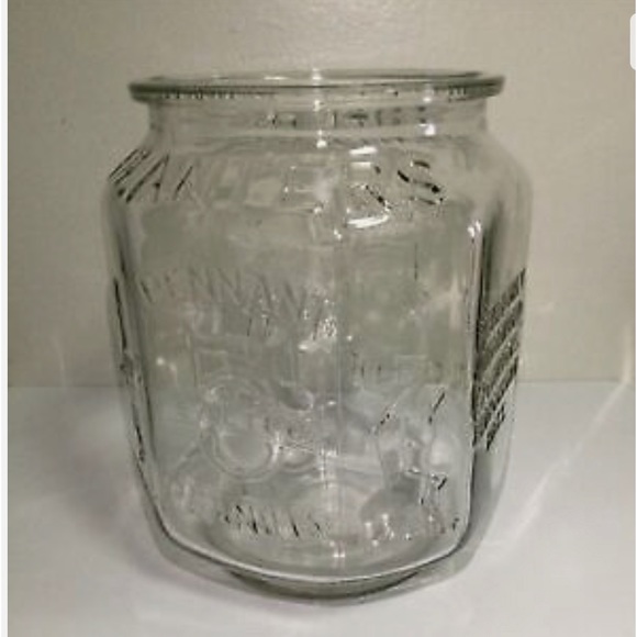 Set/3 Vintage octagon planters peanut jar, smaller jar with lid and can! - Picture 3 of 8
